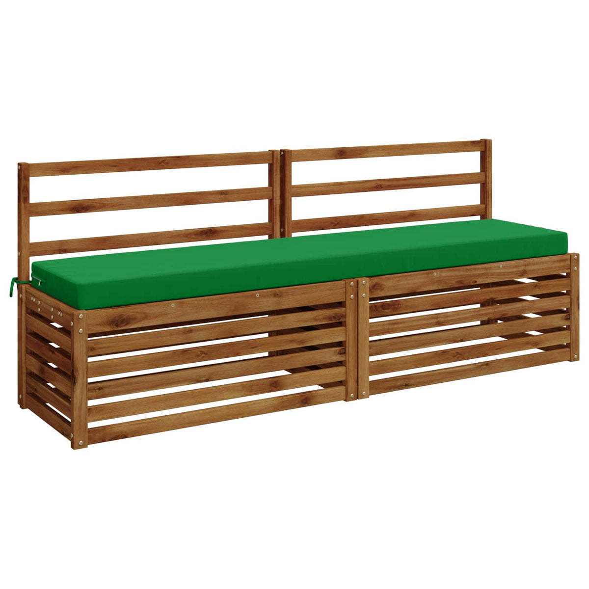 vidaXL Bench Cushion SOEST 100% Polyester Green 180 x 40 x 8 cm 3