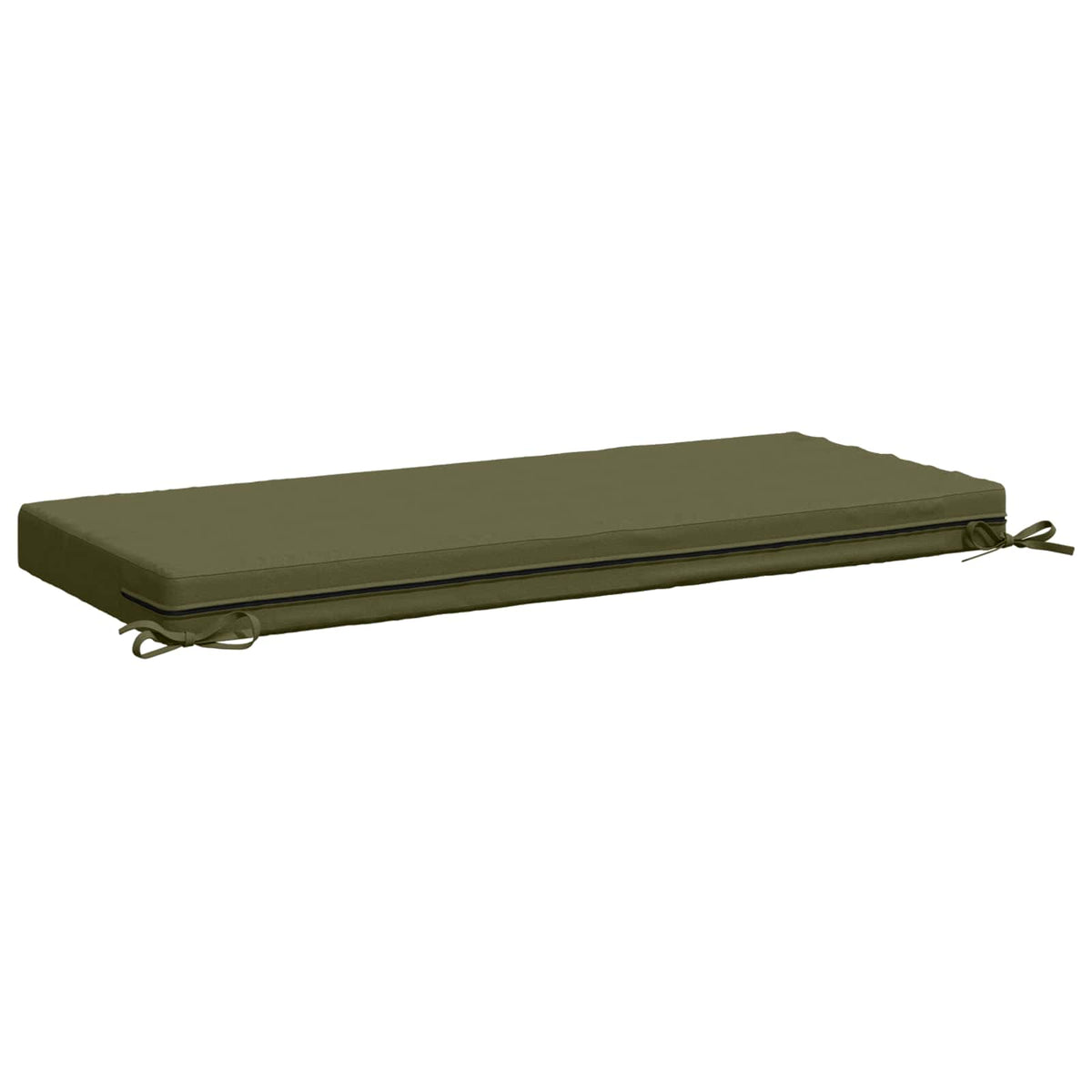 vidaXL Bench Cushion SOEST 100% Polyester Olive Green 120 x 50 x 8 cm 5
