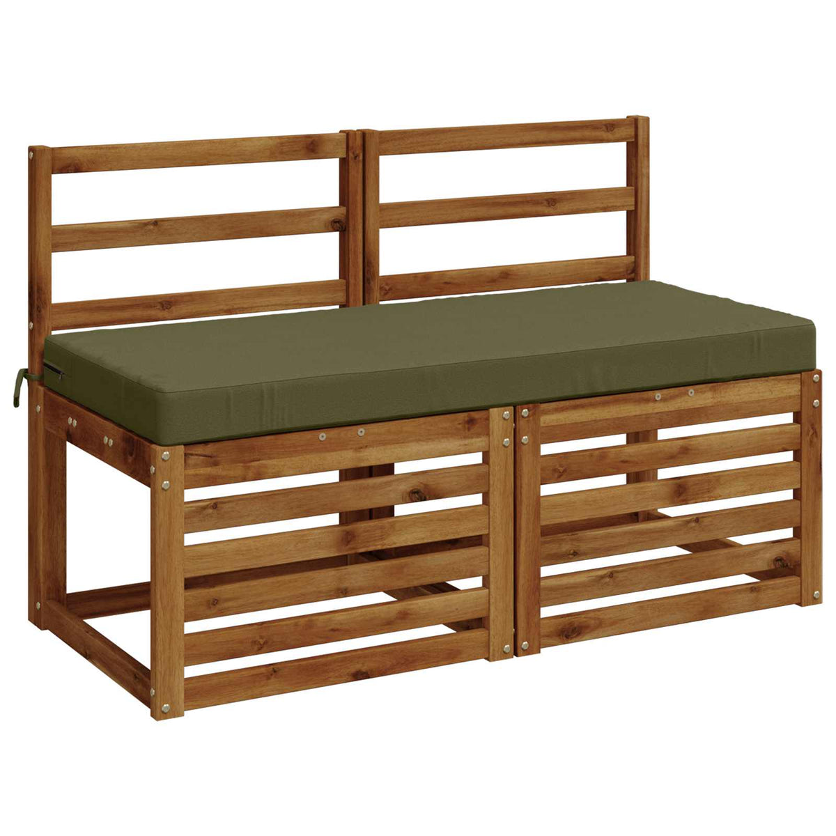 vidaXL Bench Cushion SOEST 100% Polyester Olive Green 120 x 50 x 8 cm 3