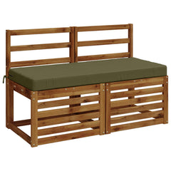 vidaXL Bench Cushion SOEST 100% Polyester Olive Green 120 x 50 x 8 cm 3