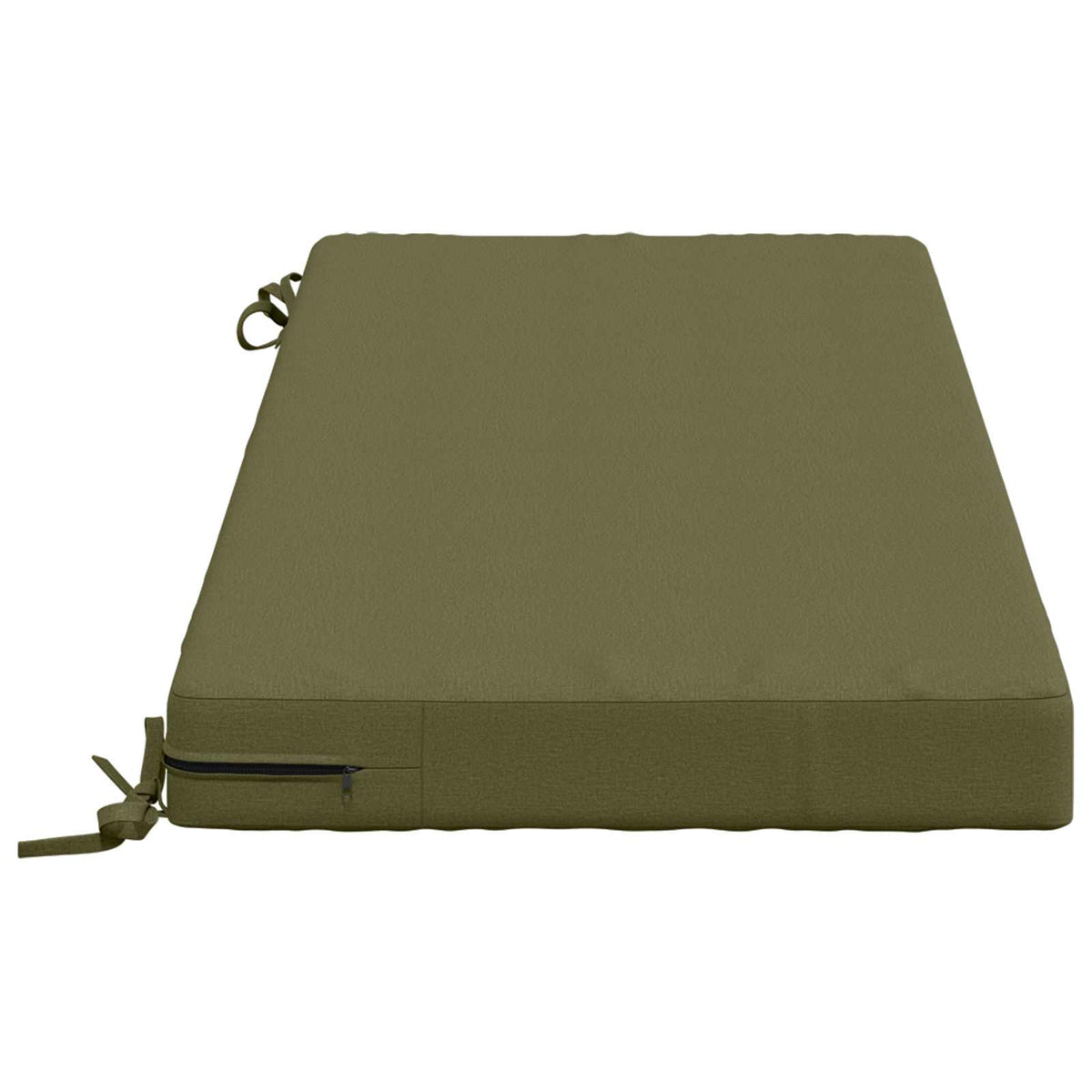 vidaXL Bench Cushion SOEST 100% Polyester Olive Green 120 x 50 x 8 cm 4
