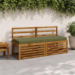 Bench Cushion SOEST 100% Polyester 150 x 50 x 8 cm Melange Olive green