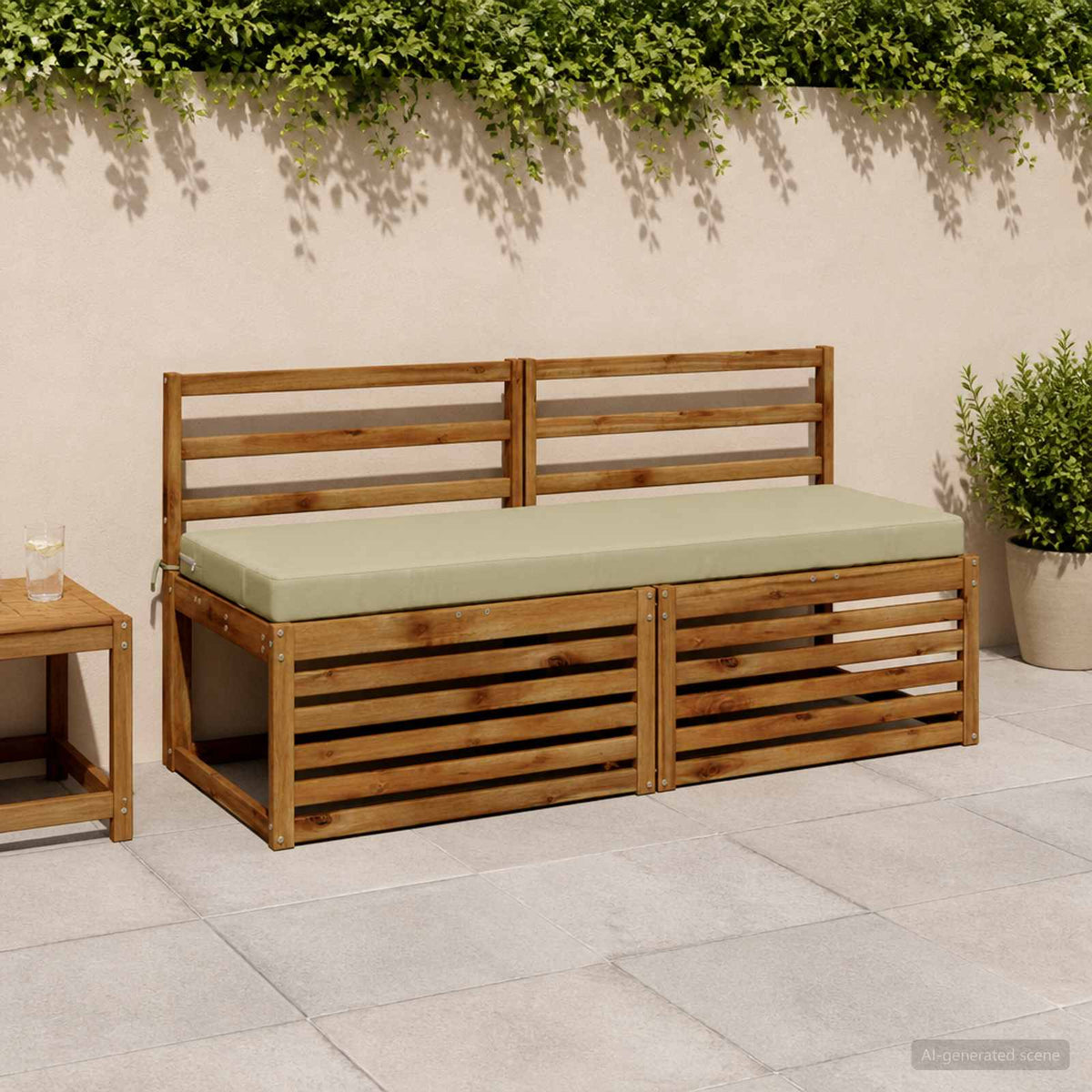 Bench Cushion SOEST 100% Polyester Light Green