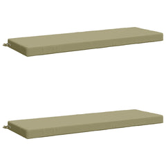 Bench Cushions SOEST 2 pcs 100% Polyester 140 x 50 x 8 cm Melange Light green