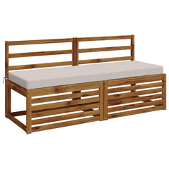 vidaXL Bench Cushion SOEST 100% Polyester White 140 x 50 x 8 cm 3