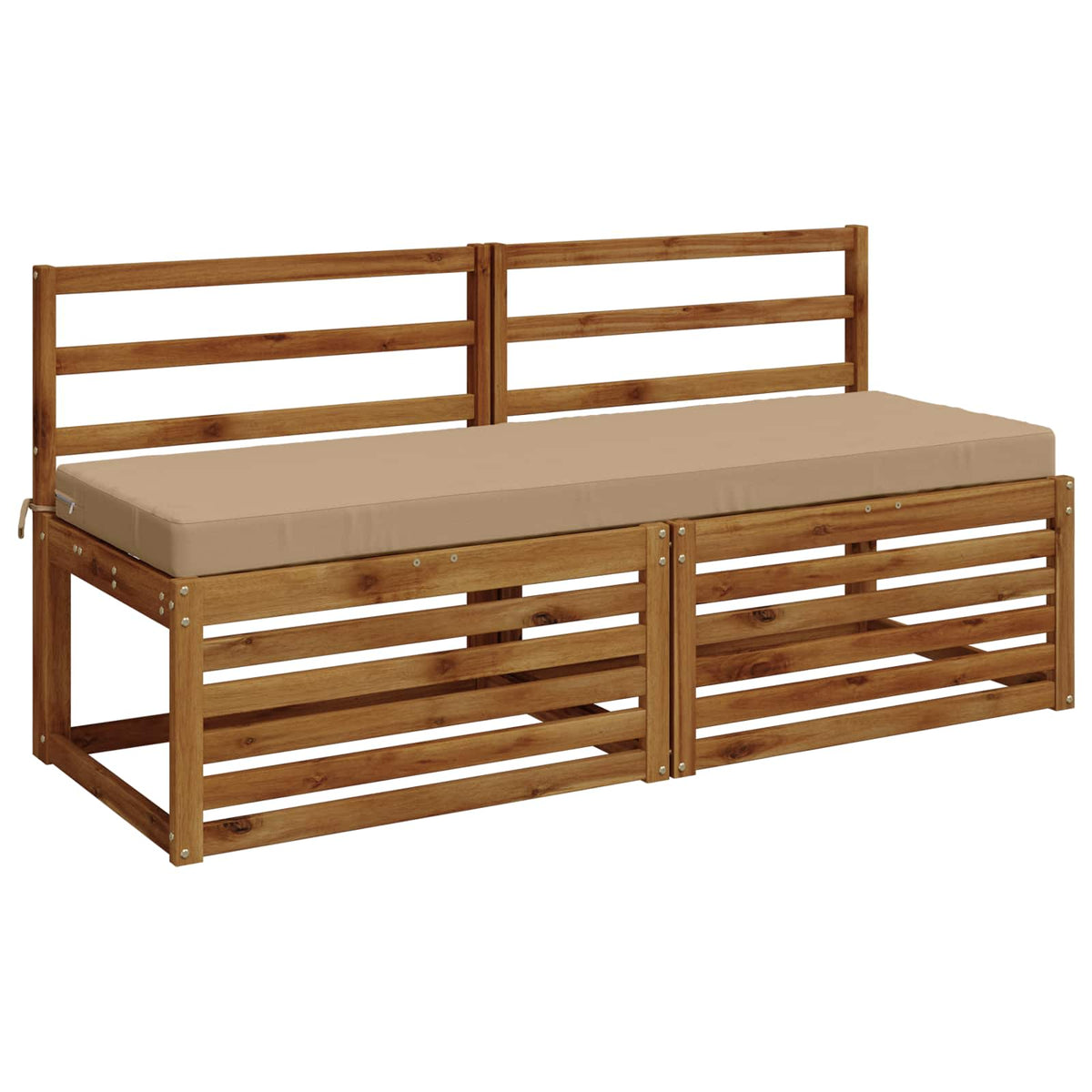 vidaXL Bench Cushion SOEST 100% Polyester Sand 140 x 50 x 8 cm 3