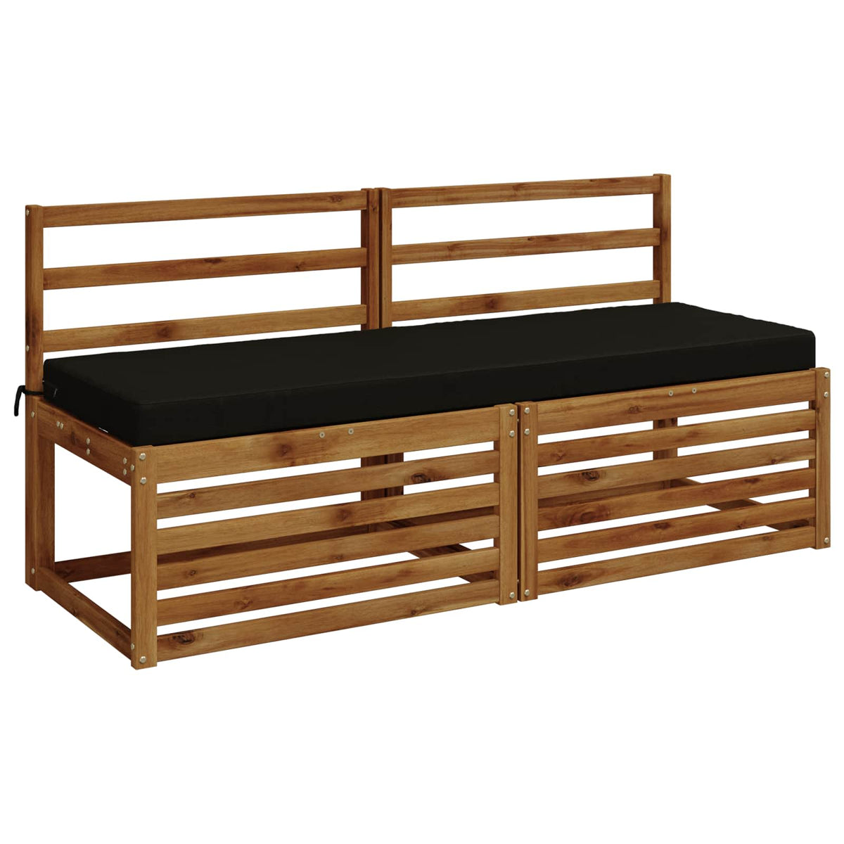 vidaXL Bench Cushion SOEST 100% Polyester Black 140 x 50 x 8 cm 3