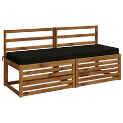 vidaXL Bench Cushion SOEST 100% Polyester Black 140 x 50 x 8 cm 3