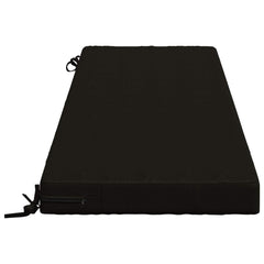 vidaXL Bench Cushion SOEST 100% Polyester Black 140 x 50 x 8 cm 4