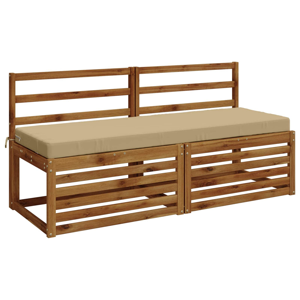 vidaXL Bench Cushion SOEST 100% Polyester Beige 140 x 50 x 8 cm 3