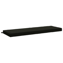 vidaXL Bench Cushion SOEST 100% Polyester Black 140 x 50 x 8 cm 2
