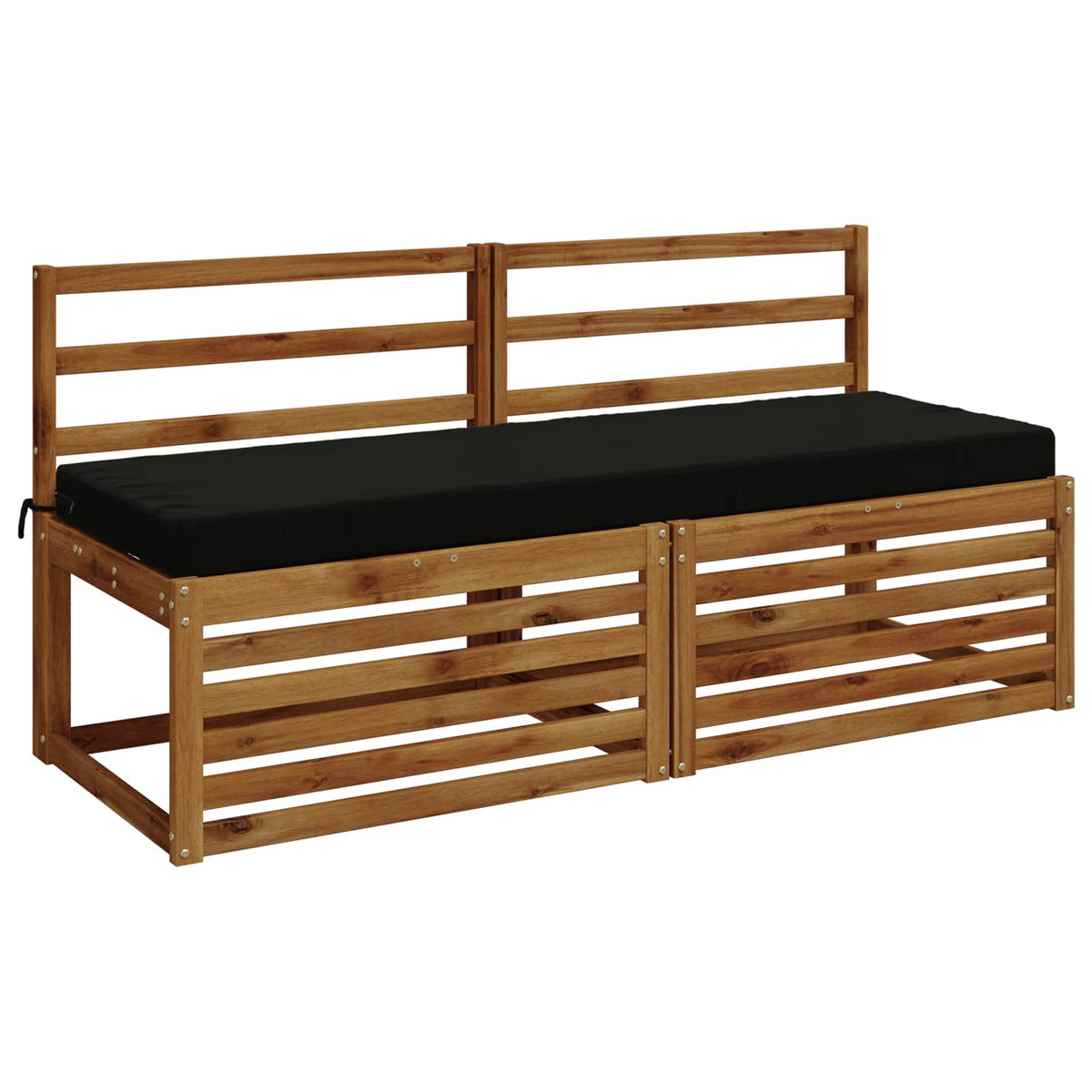 vidaXL Bench Cushion SOEST 100% Polyester Black 140 x 50 x 8 cm 3