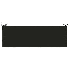 vidaXL Bench Cushion SOEST 100% Polyester Black 140 x 50 x 8 cm 6