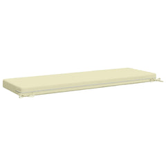 vidaXL Bench Cushion SOEST 100% Polyester Cream 140 x 50 x 8 cm 5