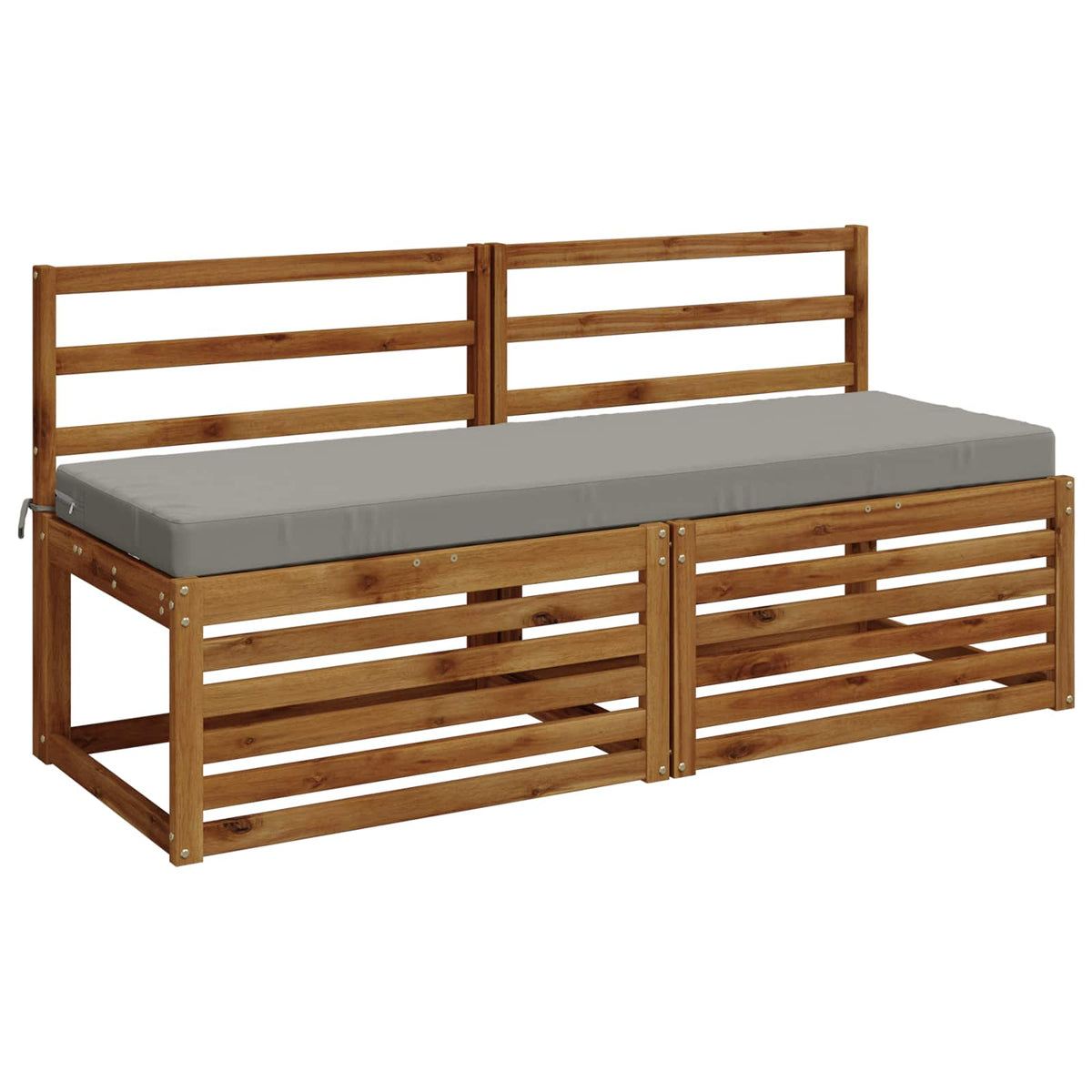 vidaXL Bench Cushion SOEST 100% Polyester Grey 140 x 50 x 8 cm 3
