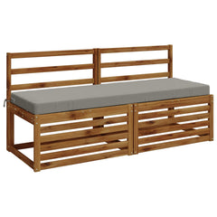 vidaXL Bench Cushion SOEST 100% Polyester Grey 140 x 50 x 8 cm 3