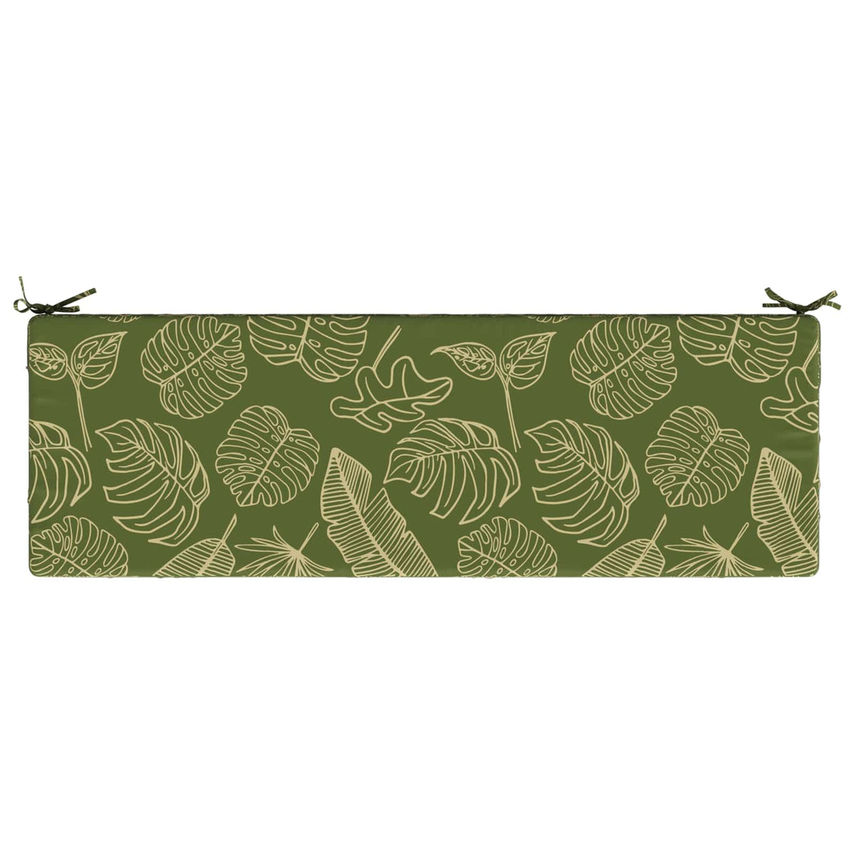 vidaXL Bench Cushion SOEST 100% Polyester Leaf Design 140 x 50 x 8 cm 6