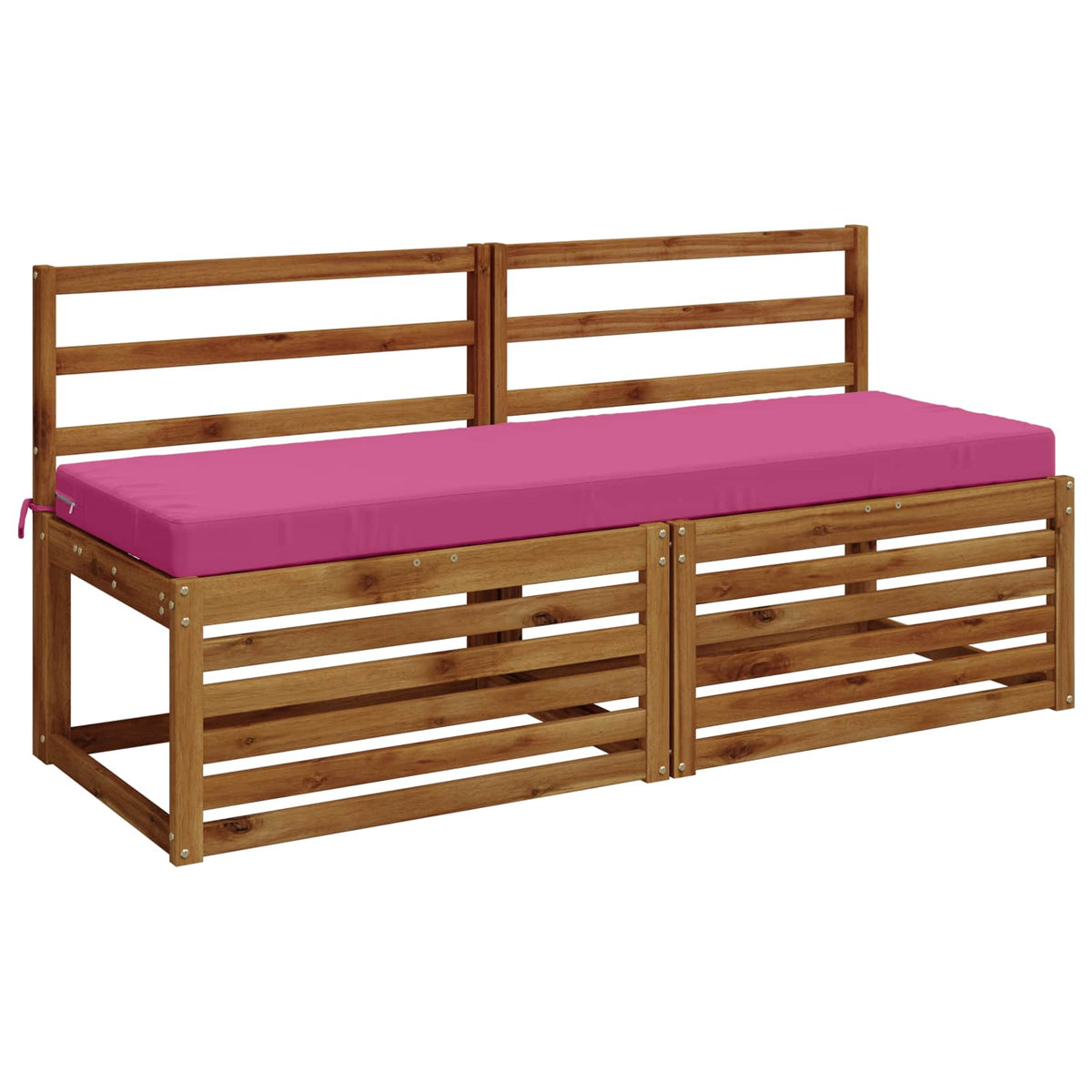 vidaXL Bench Cushion SOEST 100% Polyester Pink 140 x 50 x 8 cm 3