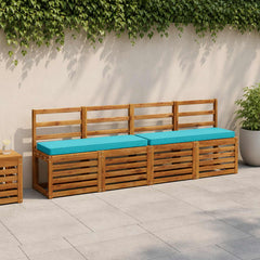 2-Piece Bench Cushions VUGHT 100% Polyester Taupe 2 pcs in Turquoise (polyester)
