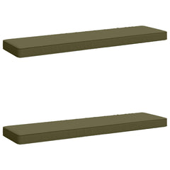vidaXL 2-Piece Bench Cushions VUGHT 2 pcs 100% Polyester Olive Green 2