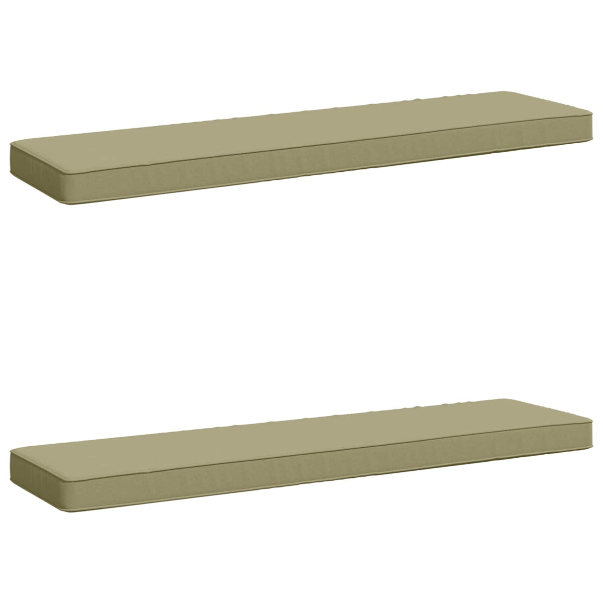 vidaXL 2-Piece Bench Cushions VUGHT 2 pcs 100% Polyester Light Green 2