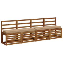 2-Piece Bench Cushions VUGHT 100% Polyester Taupe 2 pcs