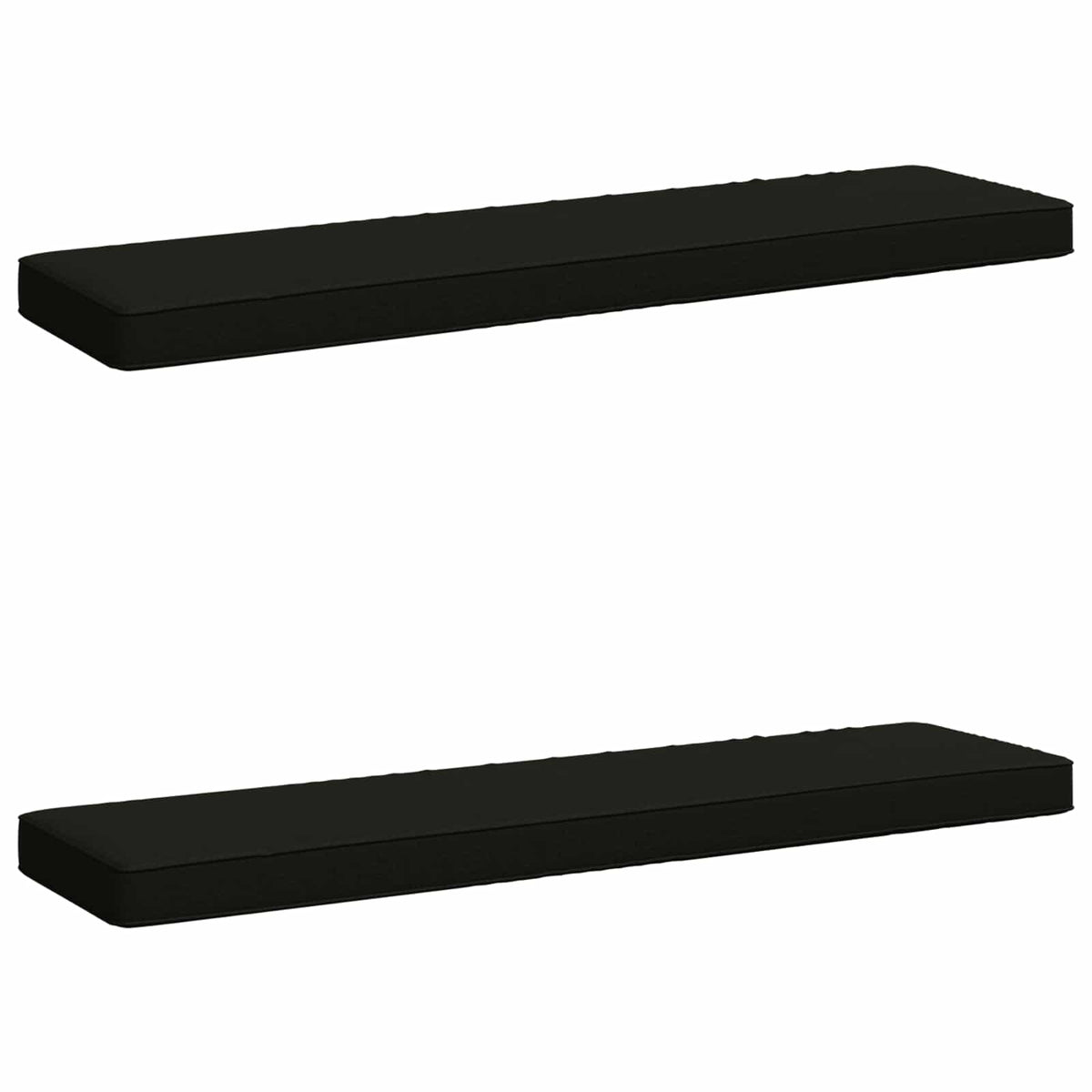 vidaXL 2-Piece Bench Cushions VUGHT 2 pcs 100% Polyester Black 2