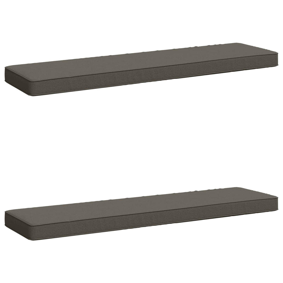 vidaXL 2-Piece Bench Cushions VUGHT 2 pcs 100% Polyester Grey 2