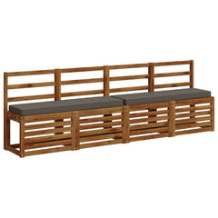 vidaXL 2-Piece Bench Cushions VUGHT 2 pcs 100% Polyester Grey 3