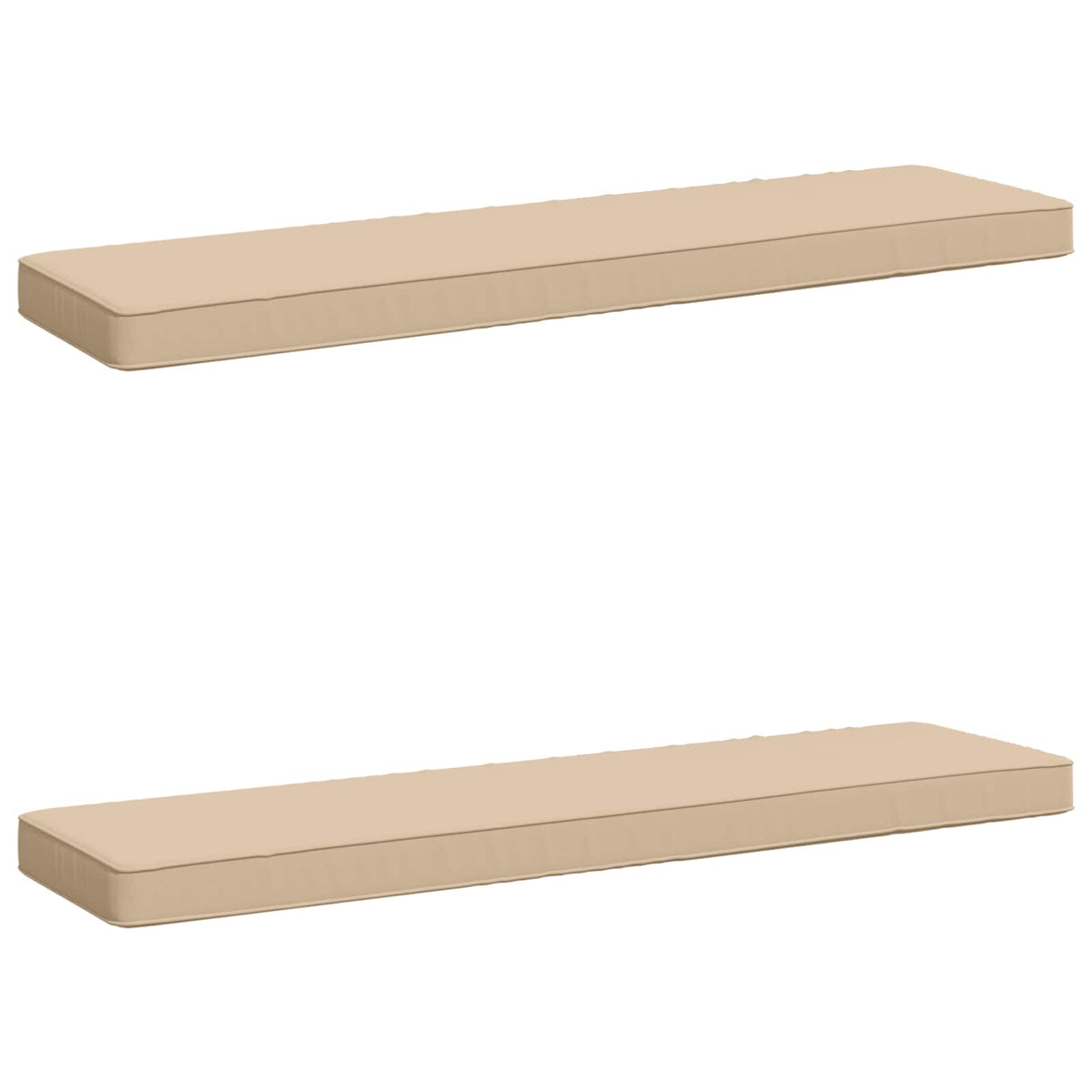 vidaXL 2-Piece Bench Cushions VUGHT 2 pcs 100% Polyester Cream 2