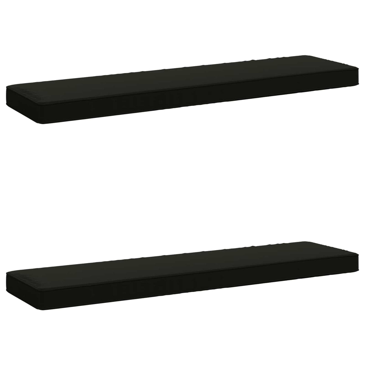 vidaXL 2-Piece Bench Cushions VUGHT 2 pcs 100% Polyester Black 2