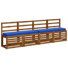 vidaXL 2-Piece Bench Cushions VUGHT 2 pcs 100% Polyester Royal Blue 3