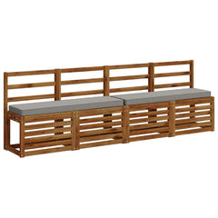 vidaXL 2-Piece Bench Cushions VUGHT 2 pcs 100% Polyester Grey 3