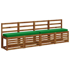 vidaXL 2-Piece Bench Cushions VUGHT 2 pcs 100% Polyester Green 3