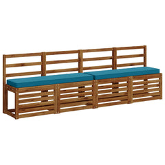 vidaXL 2-Piece Bench Cushions VUGHT 2 pcs 100% Polyester Light Blue 3