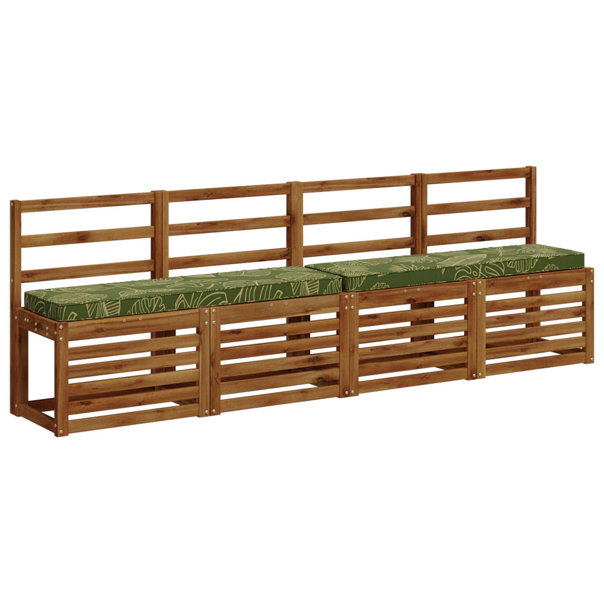 vidaXL 2-Piece Bench Cushions VUGHT 2 pcs 100% Polyester Leaf Design 3