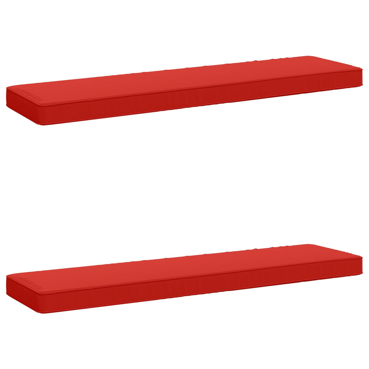 vidaXL 2-Piece Bench Cushions VUGHT 2 pcs 100% Polyester Red 2