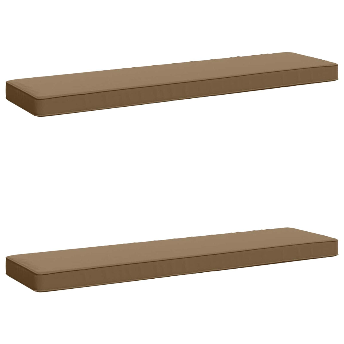 2-Piece Bench Cushions VUGHT 100% Polyester Taupe 2 pcs