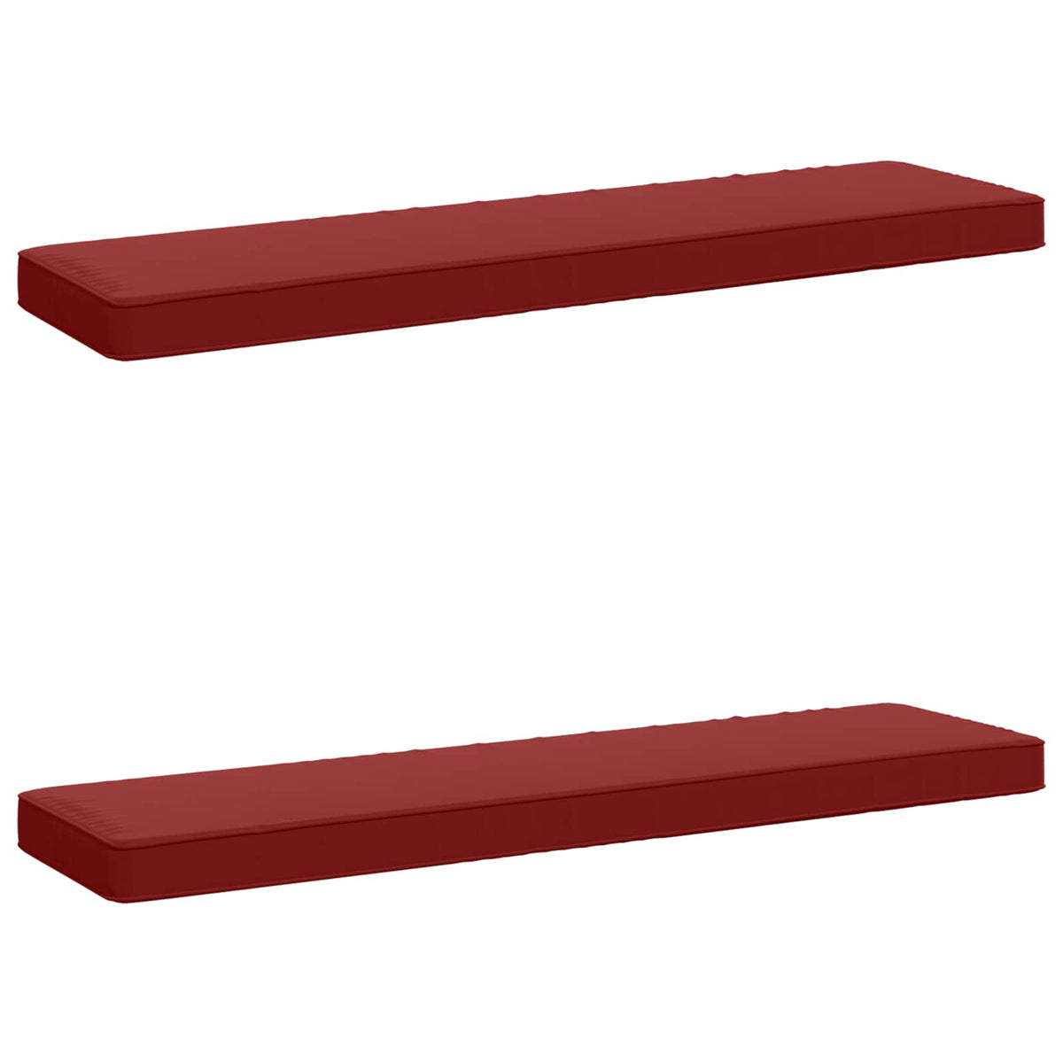 2-Piece Bench Cushions in Wine Red, image 2