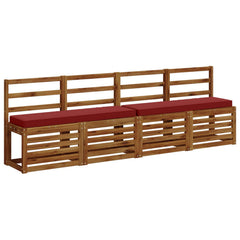 2-Piece Bench Cushions in Wine Red, image 3