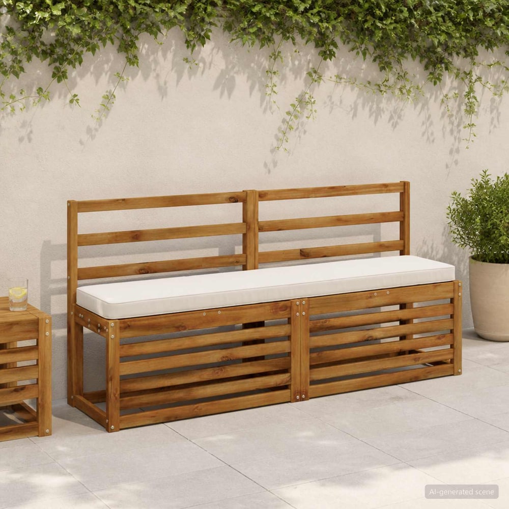 2-Piece Bench Cushions VUGHT 2 pcs 100% Polyester White 1
