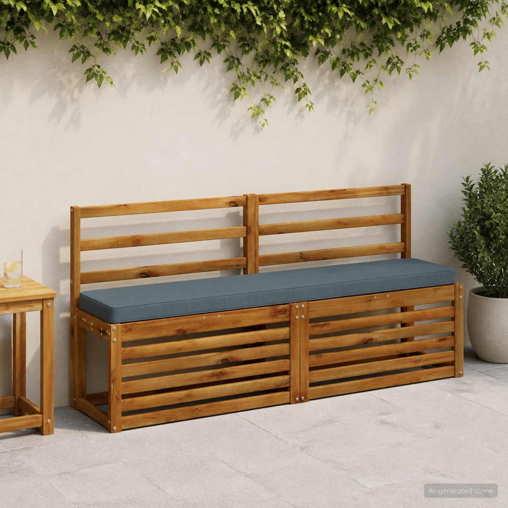 2-Piece Bench Cushions VUGHT 2 pcs 100% Polyester Blue 1