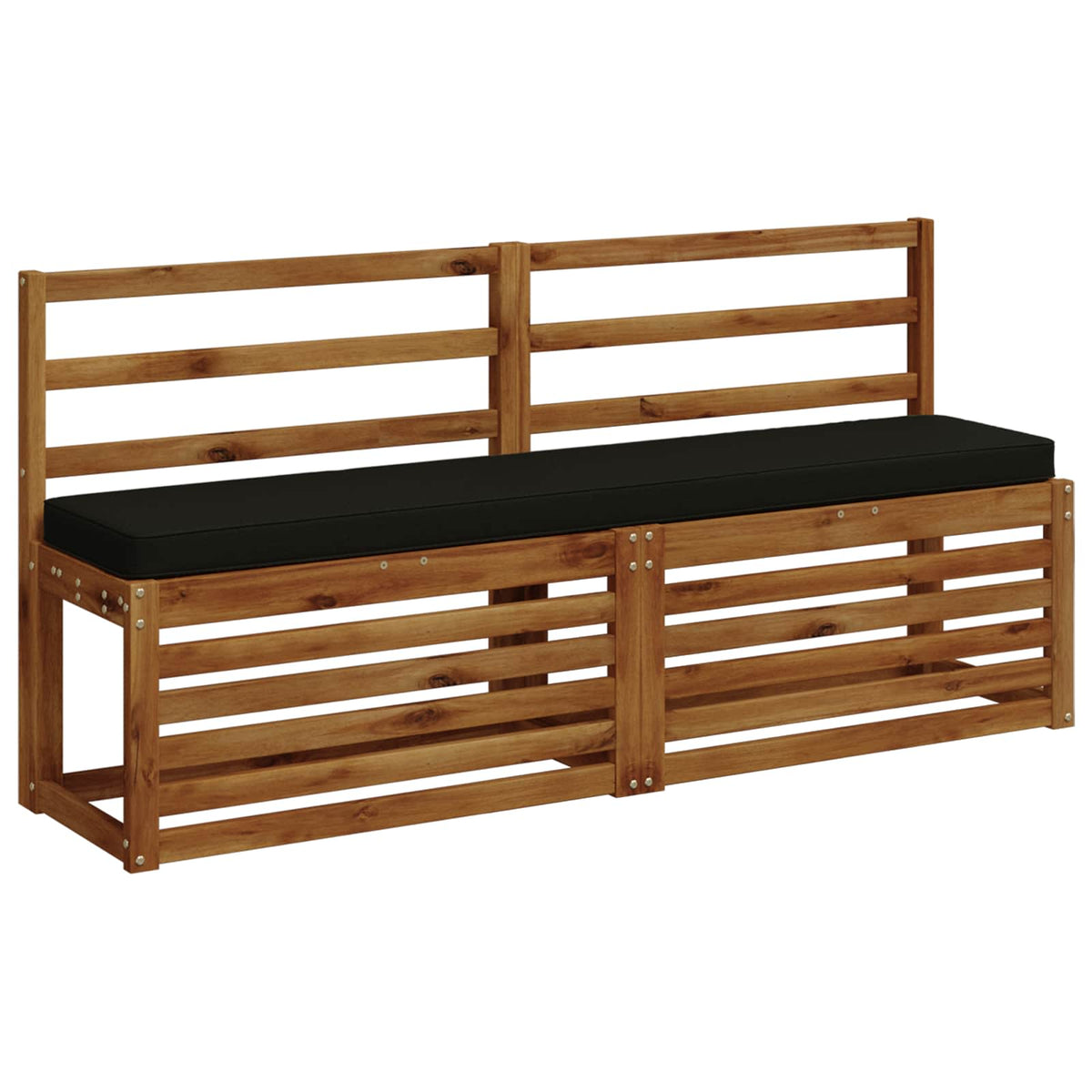 vidaXL 2-Piece Bench Cushions VUGHT 2 pcs 100% Polyester Black 3