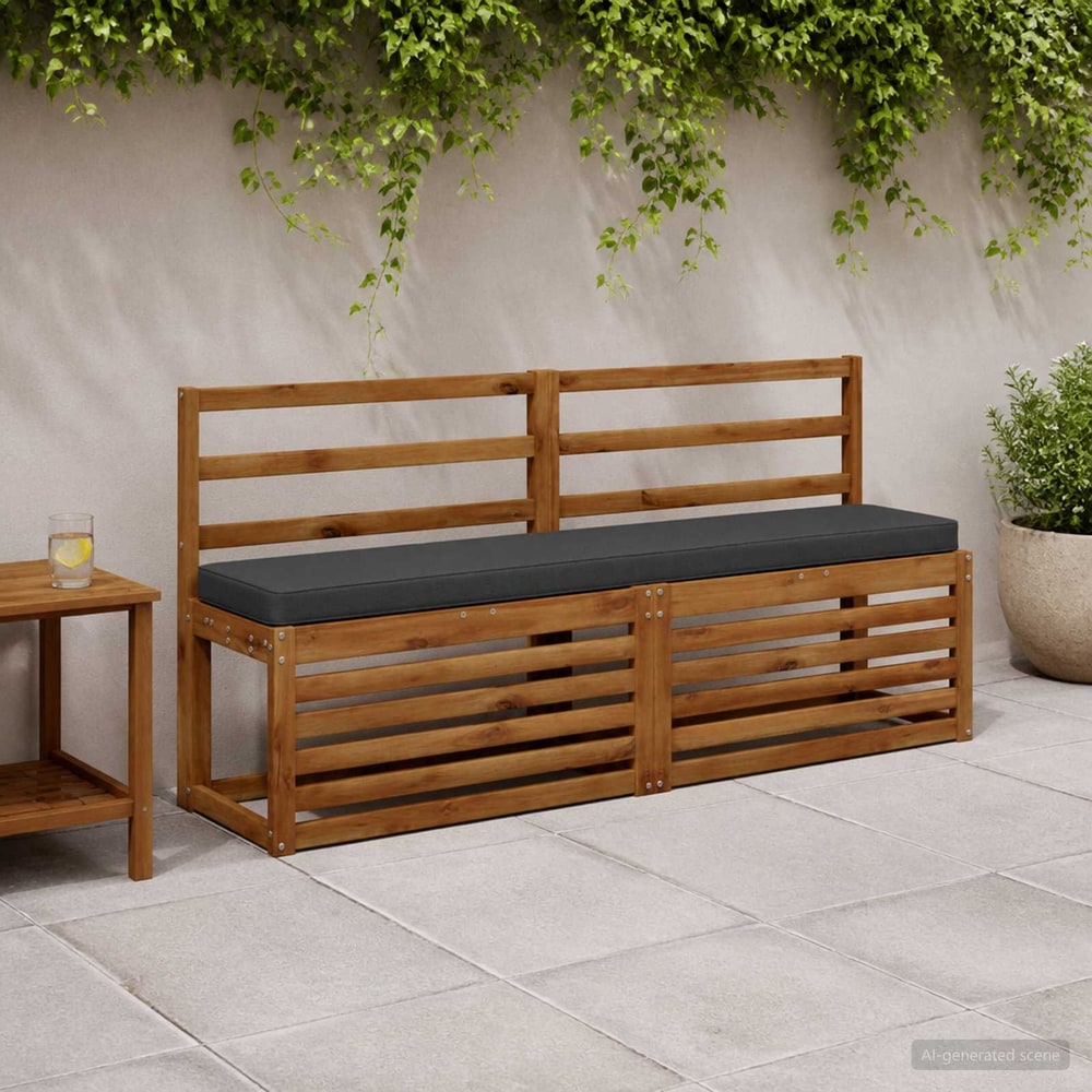 2-Piece Bench Cushions VUGHT 2 pcs 100% Polyester Anthracite 1
