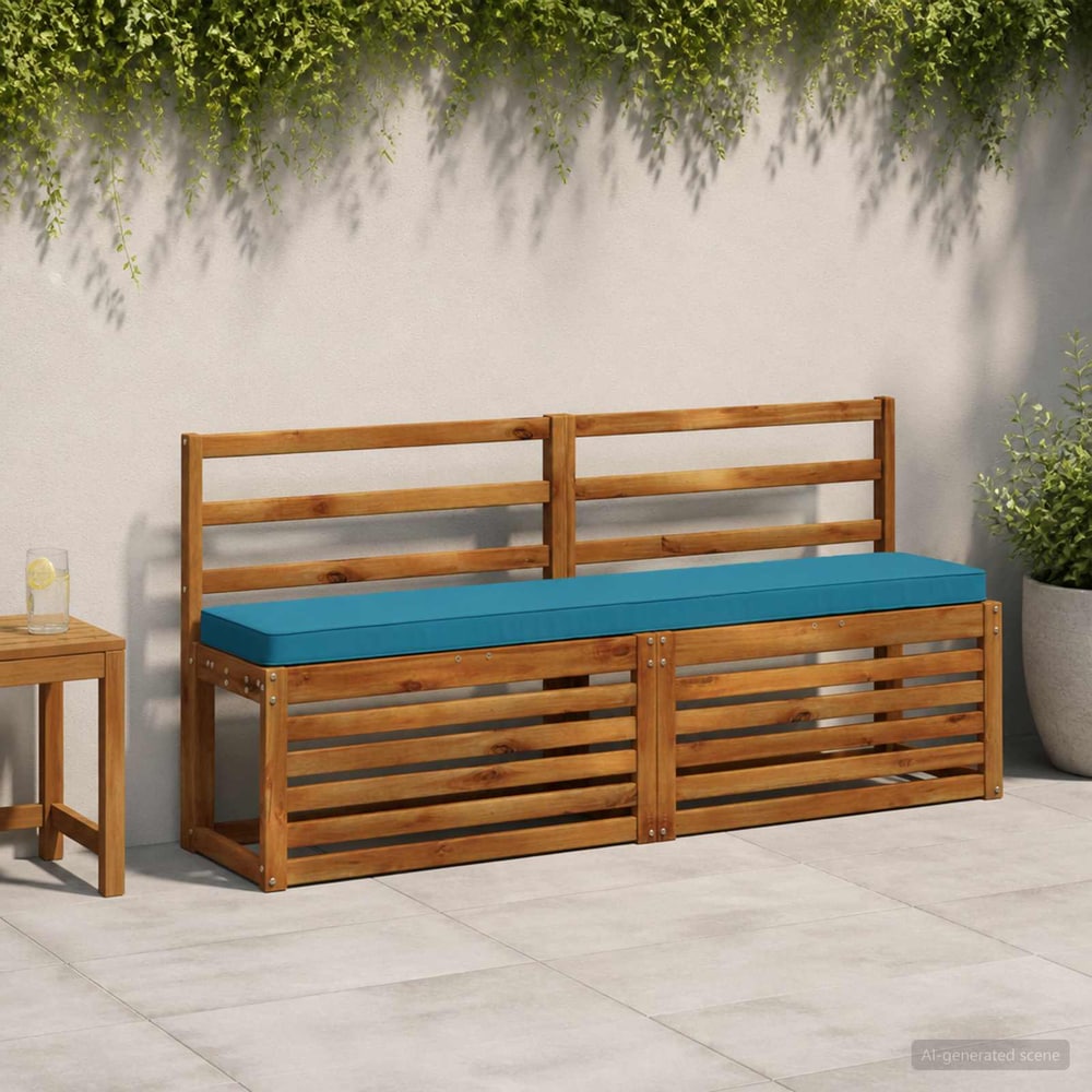 2-Piece Bench Cushions VUGHT 2 pcs 100% Polyester Light Blue 1