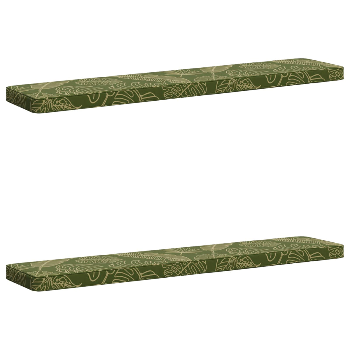 2-Piece Bench Cushions VUGHT 2 pcs 100% Polyester Leaf Design 2