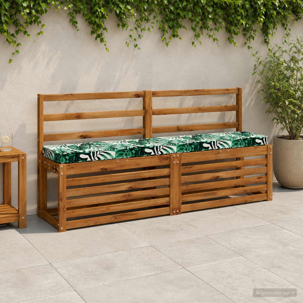 2-Piece Bench Cushions VUGHT 2 pcs 100% Polyester Leaf Pattern 1