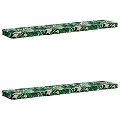 2-Piece Bench Cushions VUGHT 2 pcs 100% Polyester Leaf Pattern 2