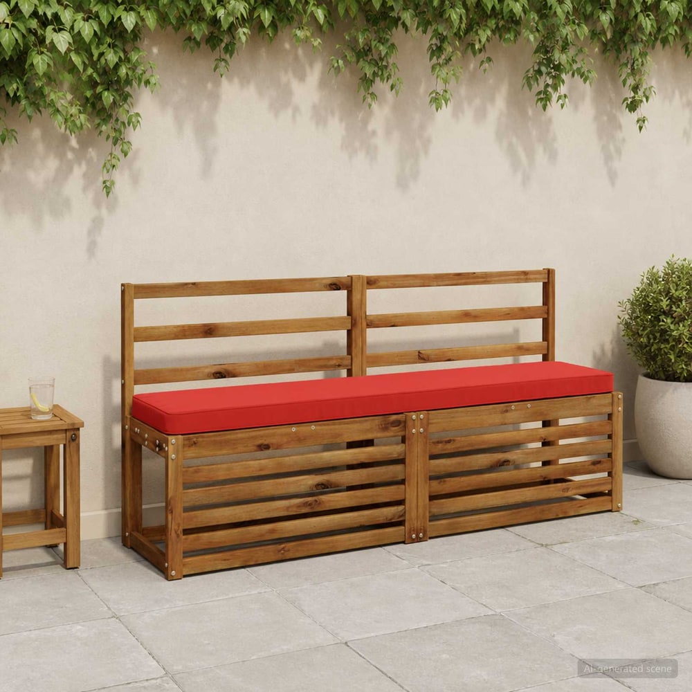 2-Piece Bench Cushions VUGHT 2 pcs 100% Polyester Red 1