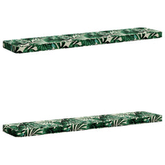 vidaXL 2-Piece Bench Cushions VUGHT 2 pcs 100% Polyester Leaf Pattern 2